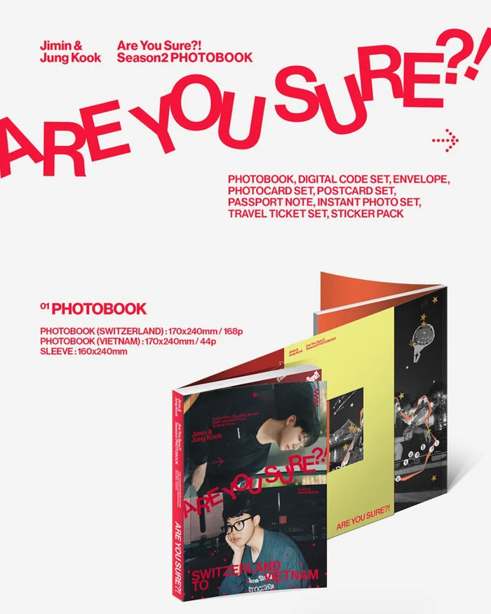 [PRE-ORDER] JIMIN x JUNG KOOK (BTS) - [Are You Sure?!] PHOTOBOOK - Season 2