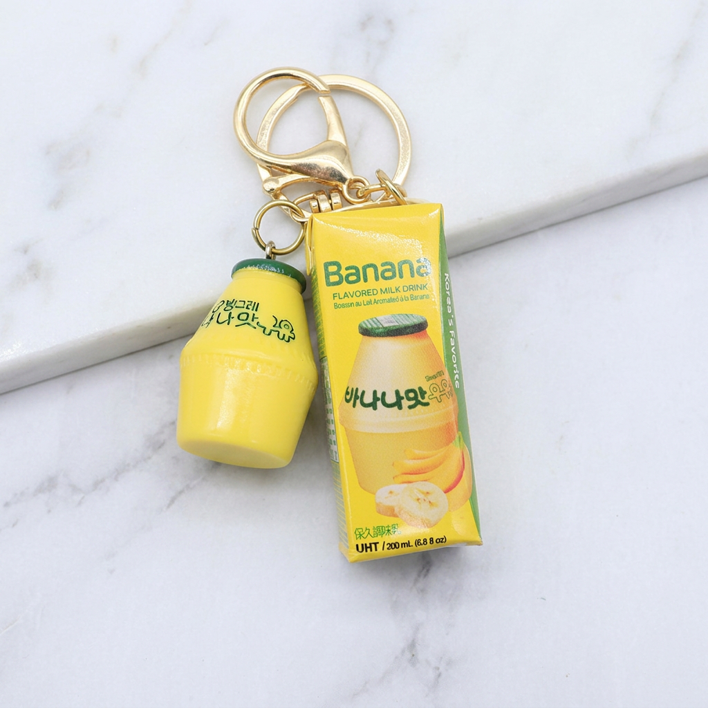 [Në Gjendje] Korean Milk, Sauce & Noodle Miniature Keychain Set | Bag Charm