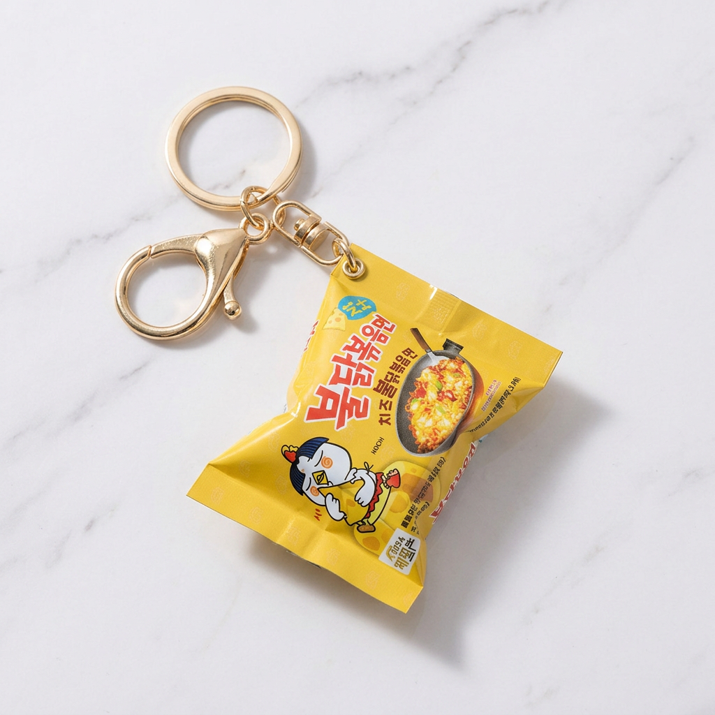 [Në Gjendje] Korean Milk, Sauce & Noodle Miniature Keychain Set | Bag Charm