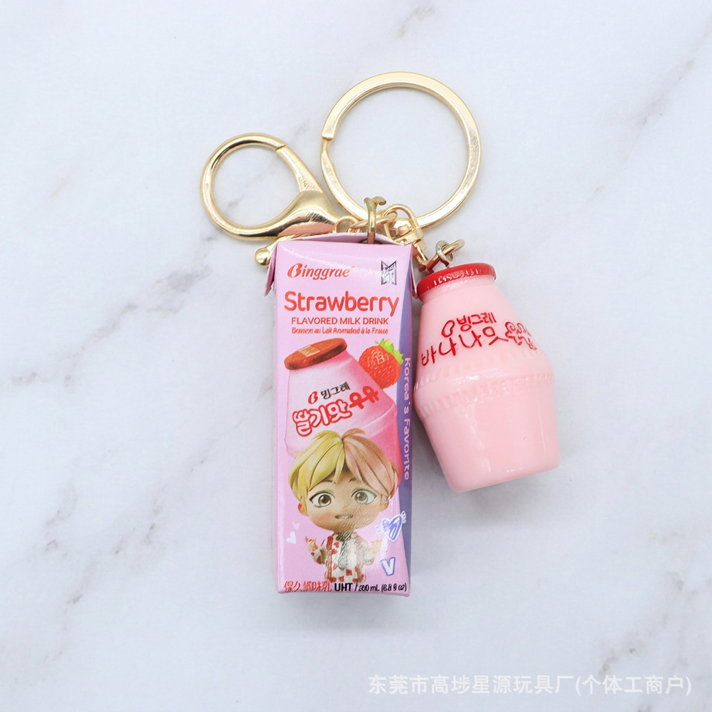 [Në Gjendje] Korean Milk, Sauce & Noodle Miniature Keychain Set | Bag Charm