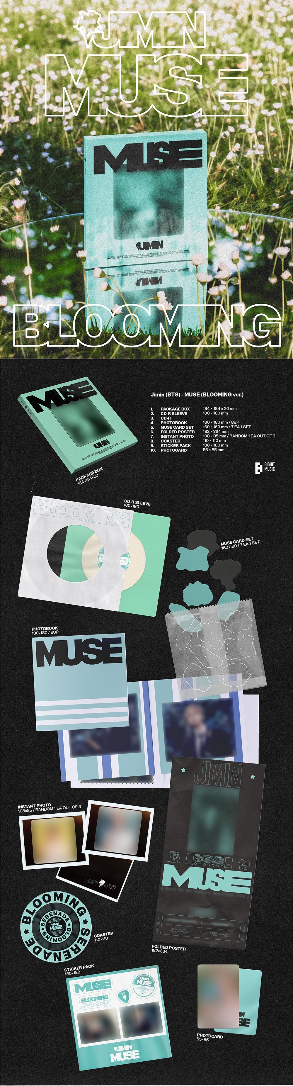 Jimin MUSE Blooming version contents