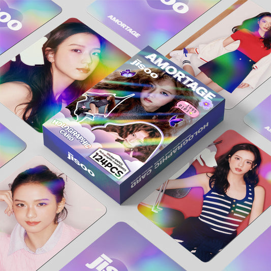 [Në Gjendje] BLACKPINK JISOO holographic lomocards (124pcs)
