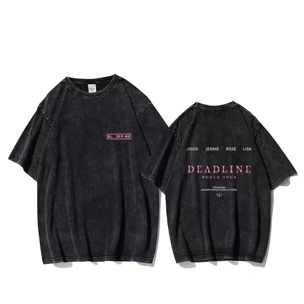 [PRE-ORDER] BLACKPINK 2025 'Deadline' Tour Washed T-shirts