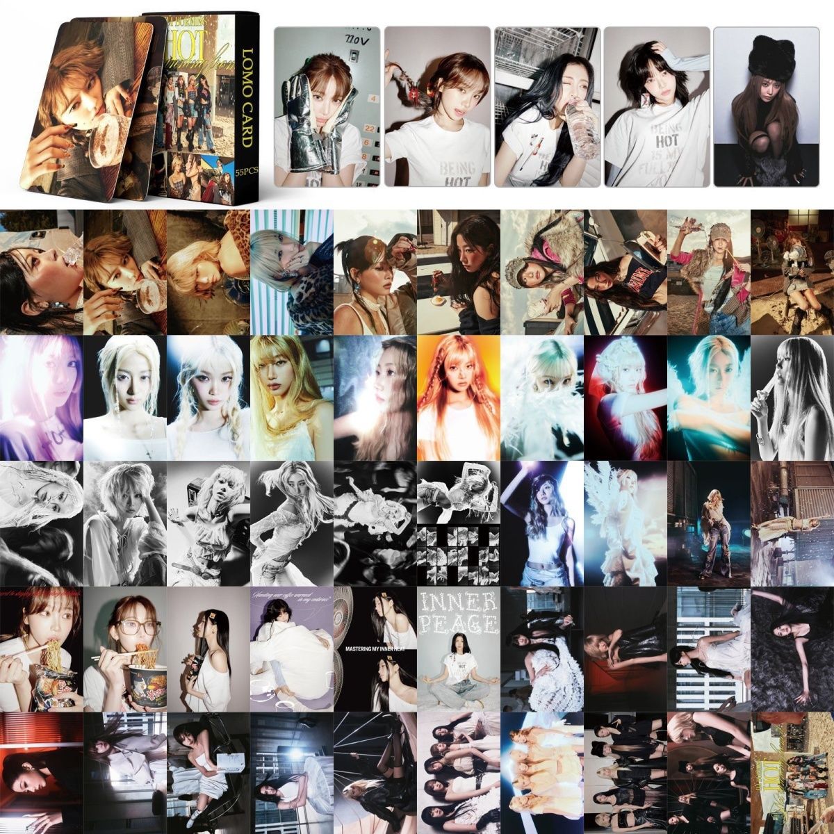 [PRE-ORDER] Le sserafim HOT ver.2 lomocards (55pcs)