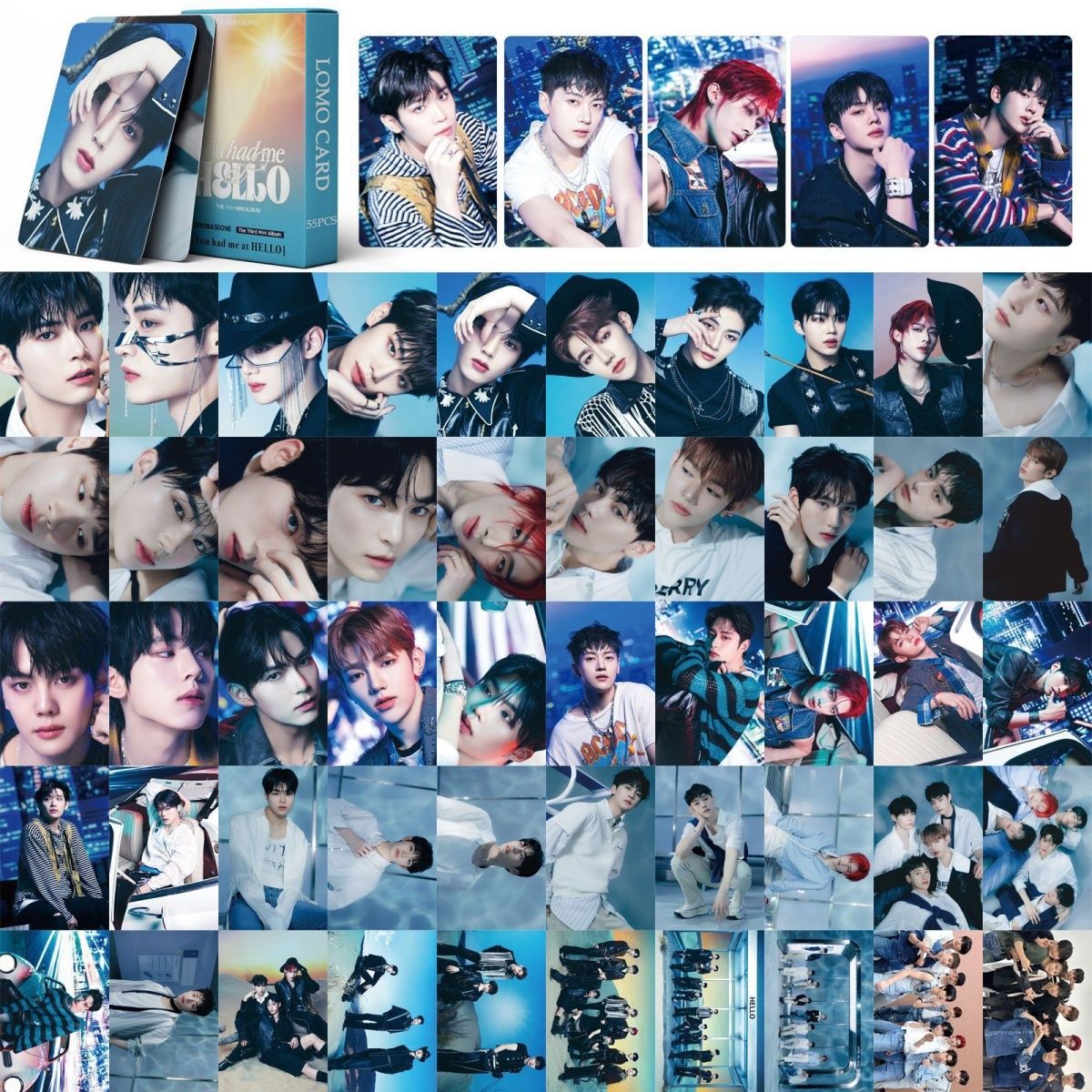 [BULK PRE-ORDER] Set of 5 ALL BOY GROUPS Lomocard Packs (55pc)