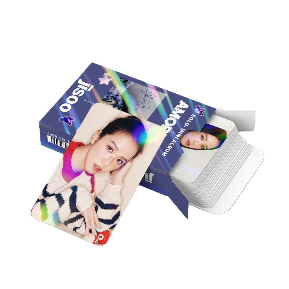 [Në Gjendje] BLACKPINK JISOO holographic lomocards (124pcs)