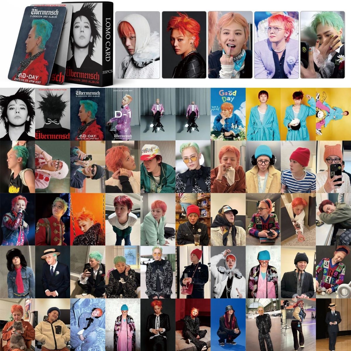 [PRE-ORDER] G-DRAGON Übermensch ver.2 lomocards (55pcs)