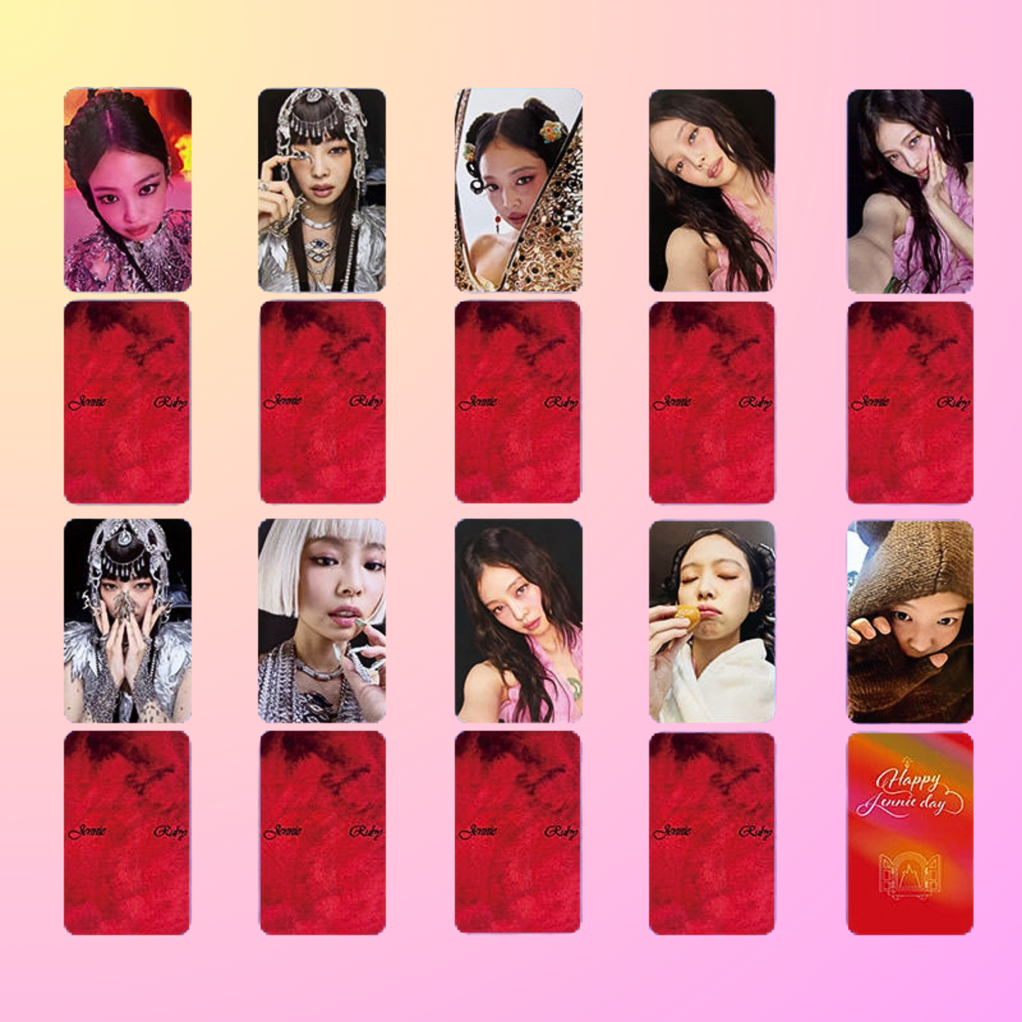[PRE-ORDER] BLACKPINK JENNIE 'Ruby' Unofficial Photocard Set
