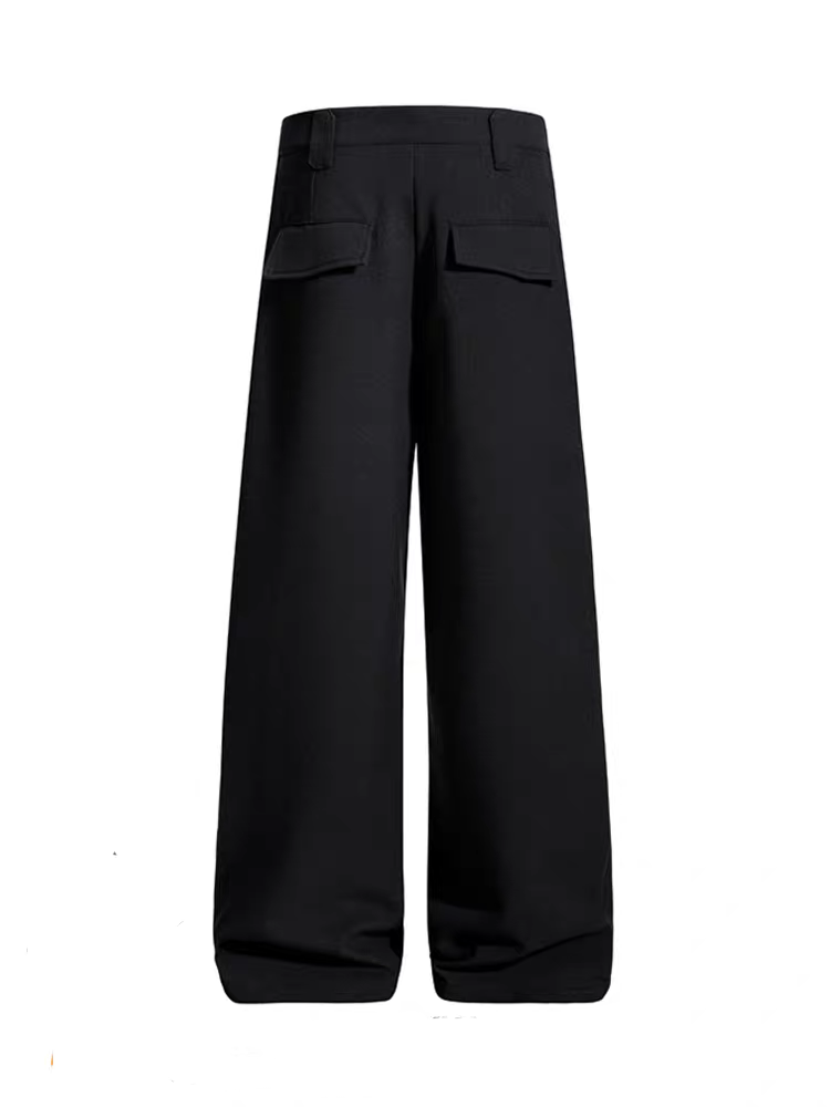 [PRE-ORDER] Retro Black & Apricot Cargo Trousers | Wide-Leg