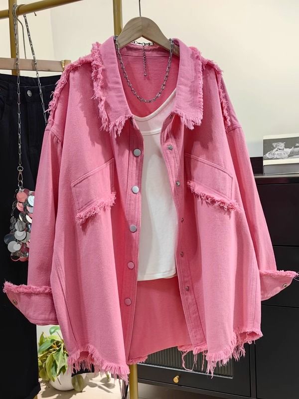 [PRE-ORDER] Oversized Denim Shirt Jacket (2025 Korean Fashion)