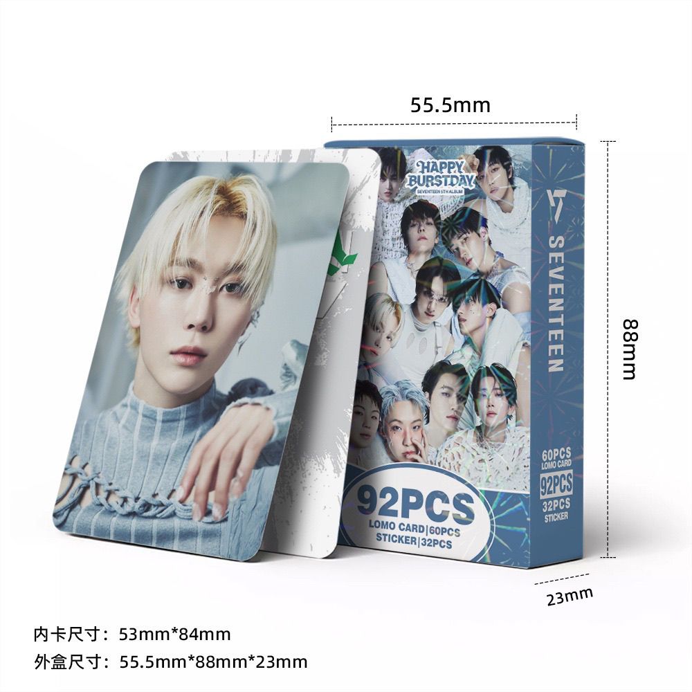 [PRE-ORDER] SEVENTEEN 'Happy Burstday' lomocards (92pcs)