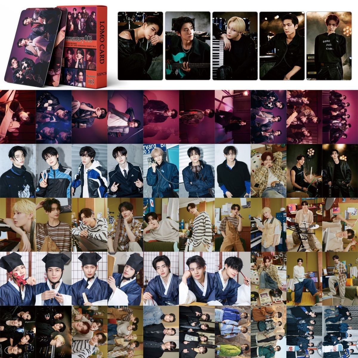 [BULK PRE-ORDER] Set of 5 ALL BOY GROUPS Lomocard Packs (55pc)