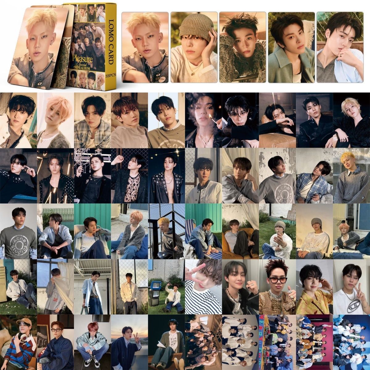 [PRE-ORDER] TREASURE 'Pleasure' yellow ver. lomocards (55pcs)