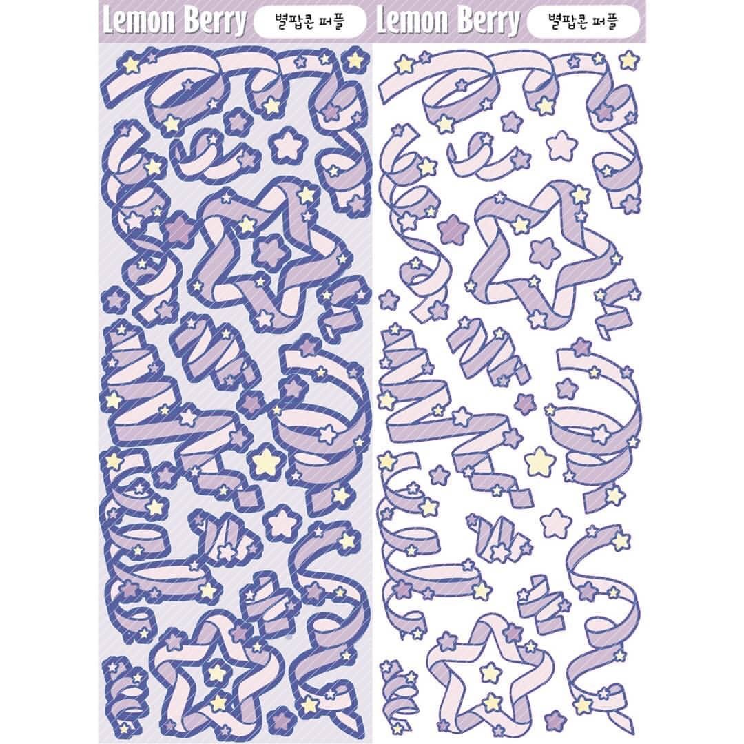 [PRE-ORDER] Korean Star Popcorn Laser Decorative Sticker Tape