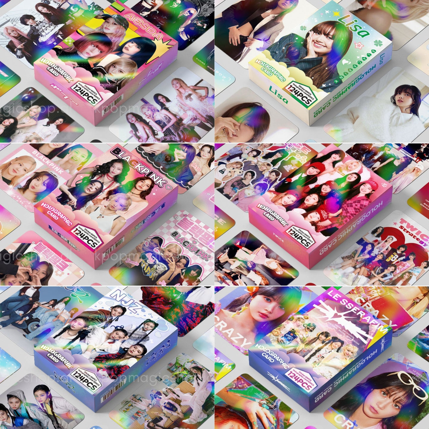 [BULK PRE-ORDER] Set of 5 ALL GIRL GROUPS Lomocard Packs (124pc)
