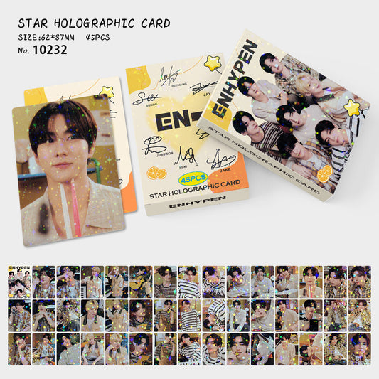 [PRE-ORDER] ENHYPEN star holographic lomocards (45pcs)