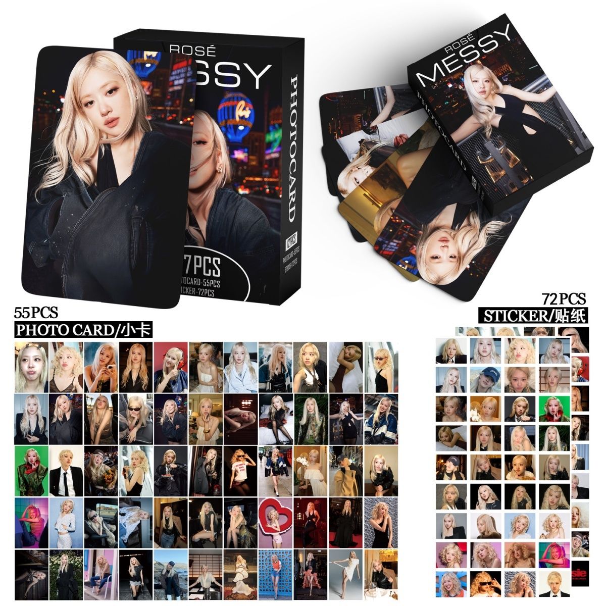 [PRE-ORDER] BLACKPINK ROSE 'Messy' lomocards (127pcs)