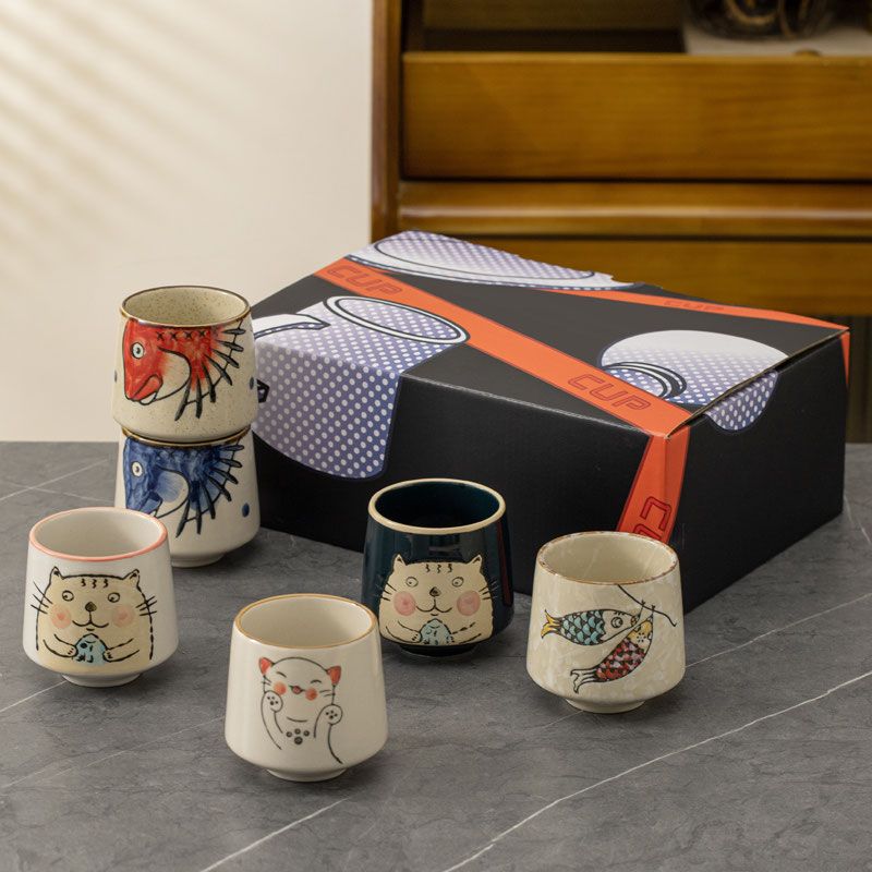 [PRE-ORDER] Japanese/Asian Ceramic Teacups – Pack of 6