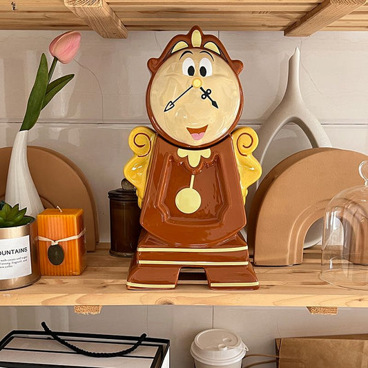 [PRE-ORDER] 'The Beauty and the Beast' Cogsworth Clock – Ceramic Storage Pot
