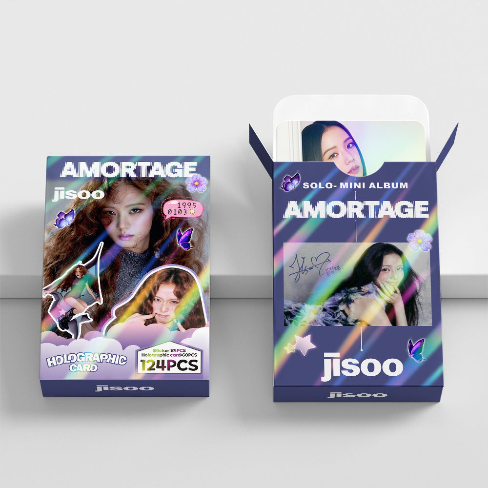[Në Gjendje] BLACKPINK JISOO holographic lomocards (124pcs)