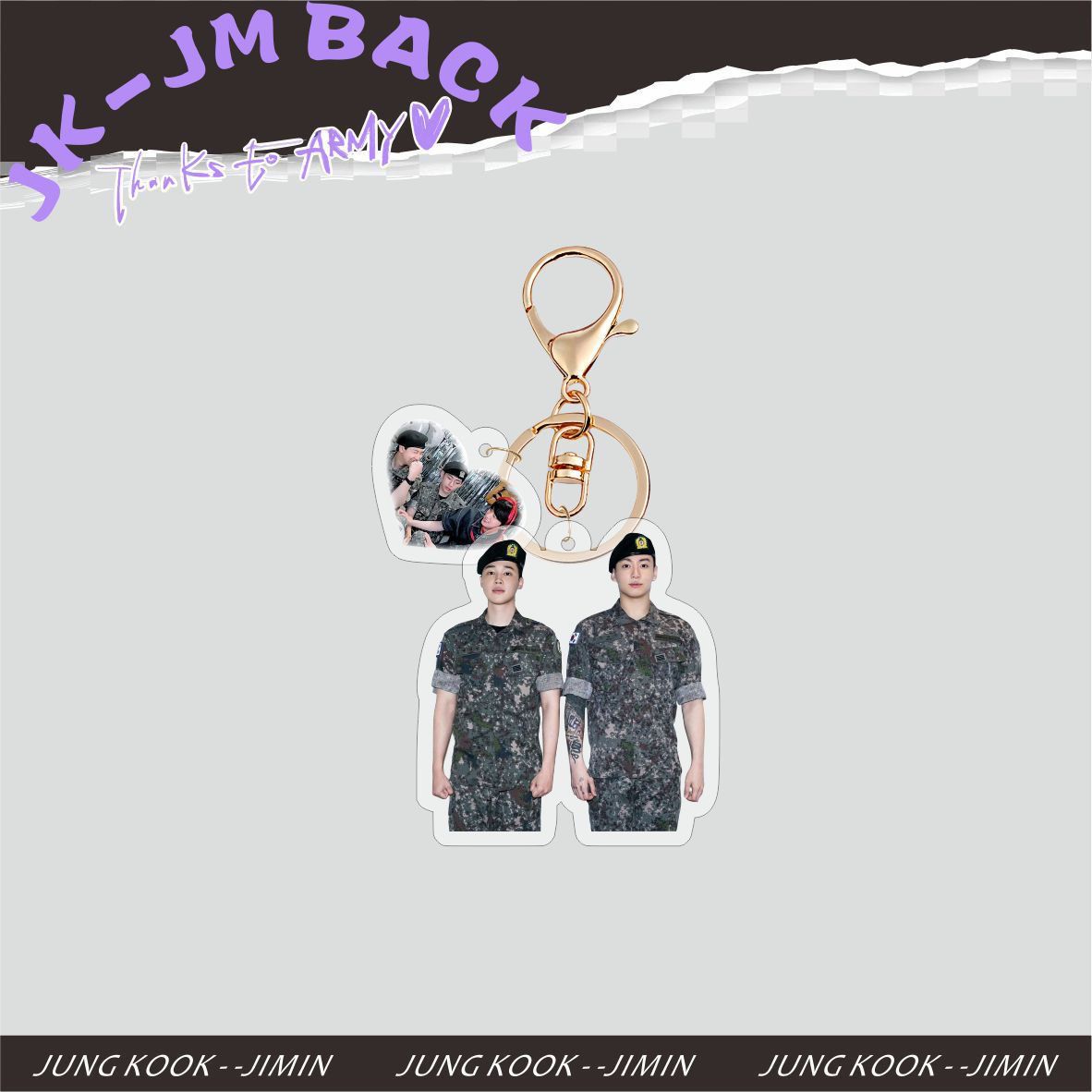 [PRE-ORDER] BTS Military Discharge Acrylic Keyrings