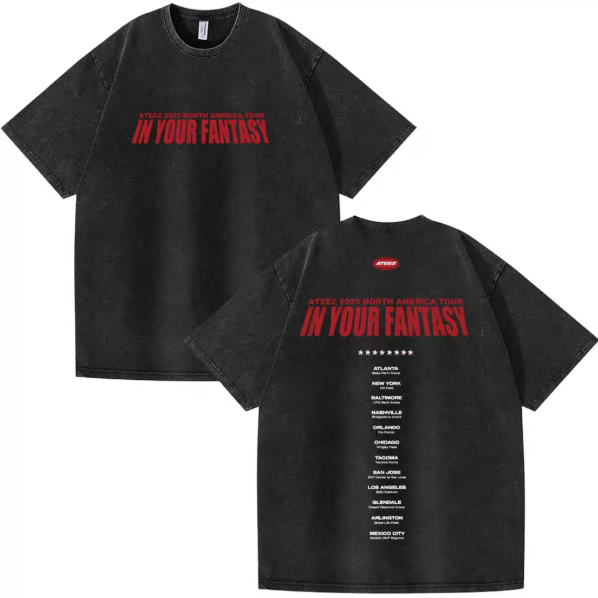 [PRE-ORDER] ATEEZ 'In Your Fantasy' Washed T-shirt 2025 North America