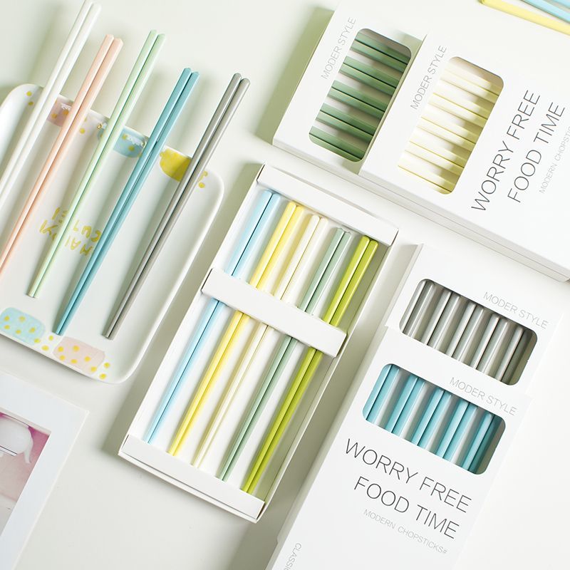 [PRE-ORDER] Pack of 5 Colorful CERAMIC Chopsticks