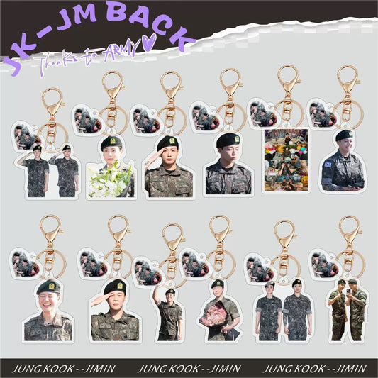 [PRE-ORDER] BTS Military Discharge Acrylic Keyrings