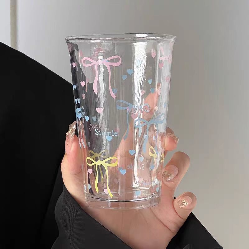 [PRE-ORDER] Cute Girl Iced Coffee & Water Glass Set