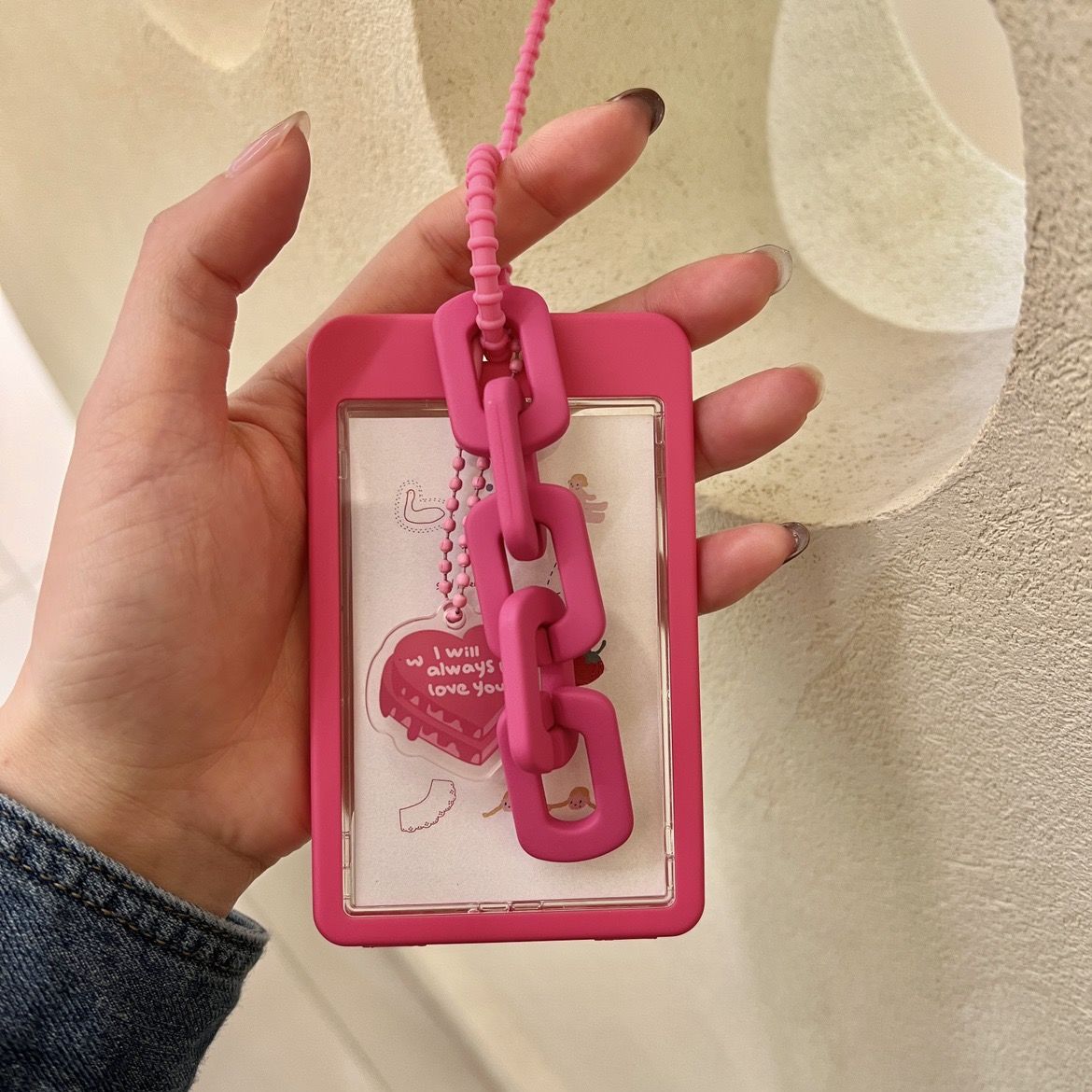 [Në Gjendje] K-pop Pink Chain Photocards & Lomo Holders