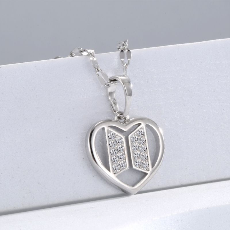 [PRE-ORDER] BTS heart pendant necklace