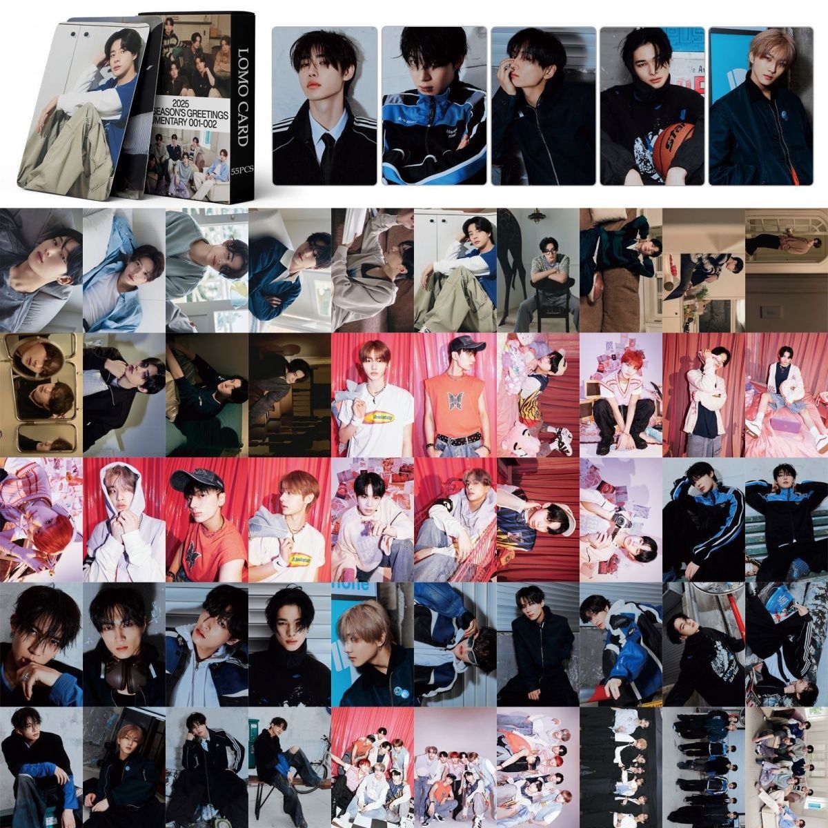 [BULK PRE-ORDER] Set of 5 ALL BOY GROUPS Lomocard Packs (55pc)