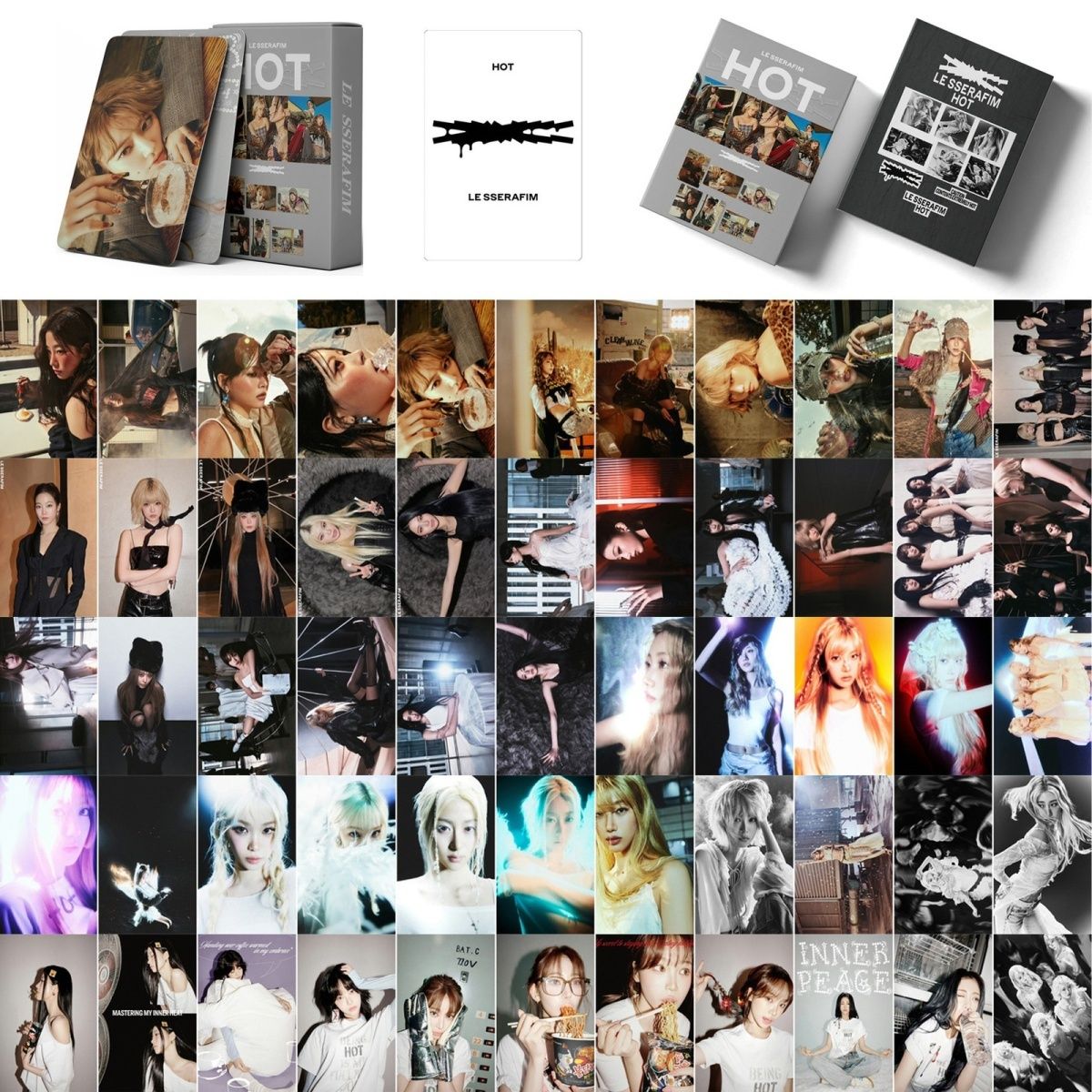 [PRE-ORDER] Le sserafim HOT ver.1 lomocards (55pcs)