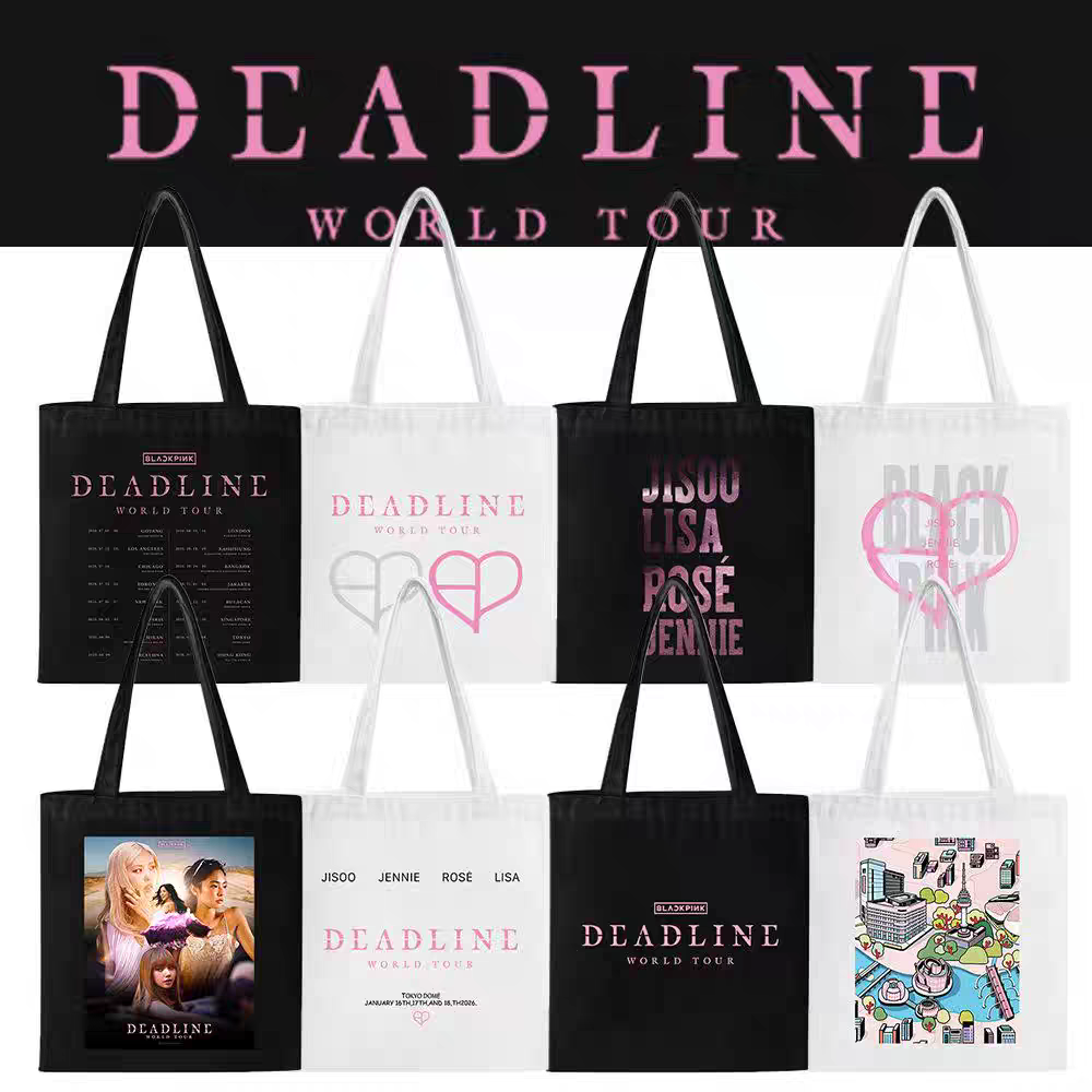 [PRE-ORDER] BLACKPINK 2025 'DEADLINE' Tour Tote Bags