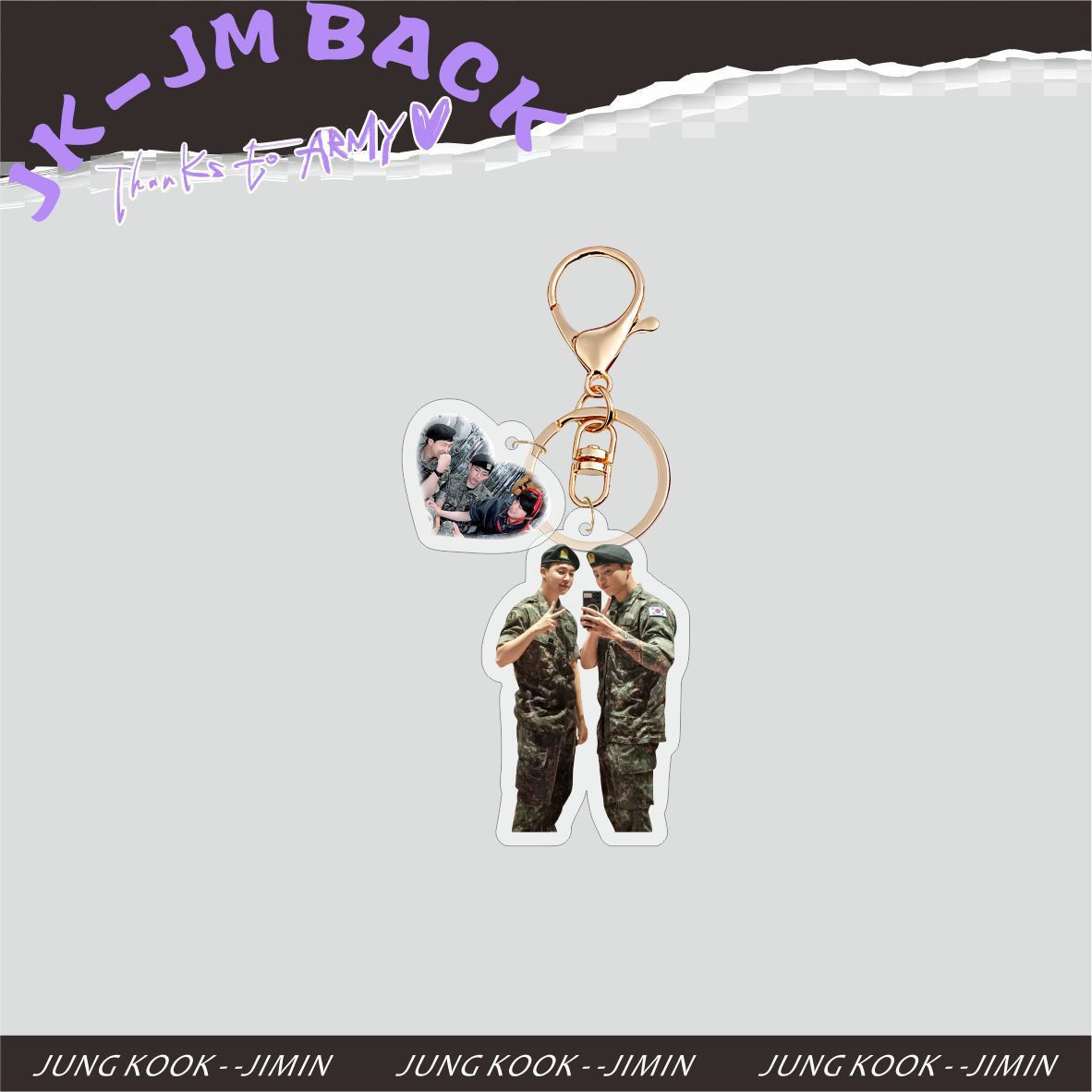 [PRE-ORDER] BTS Military Discharge Acrylic Keyrings