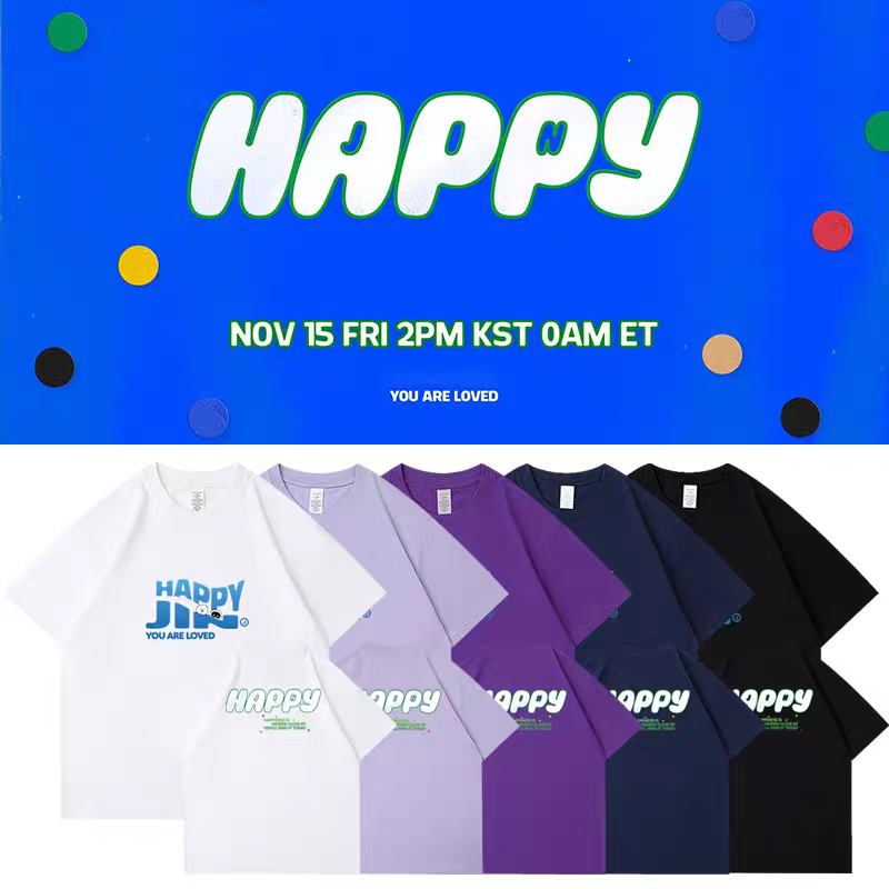 [PRE-ORDER] BTS Jin HAPPY T-shirts