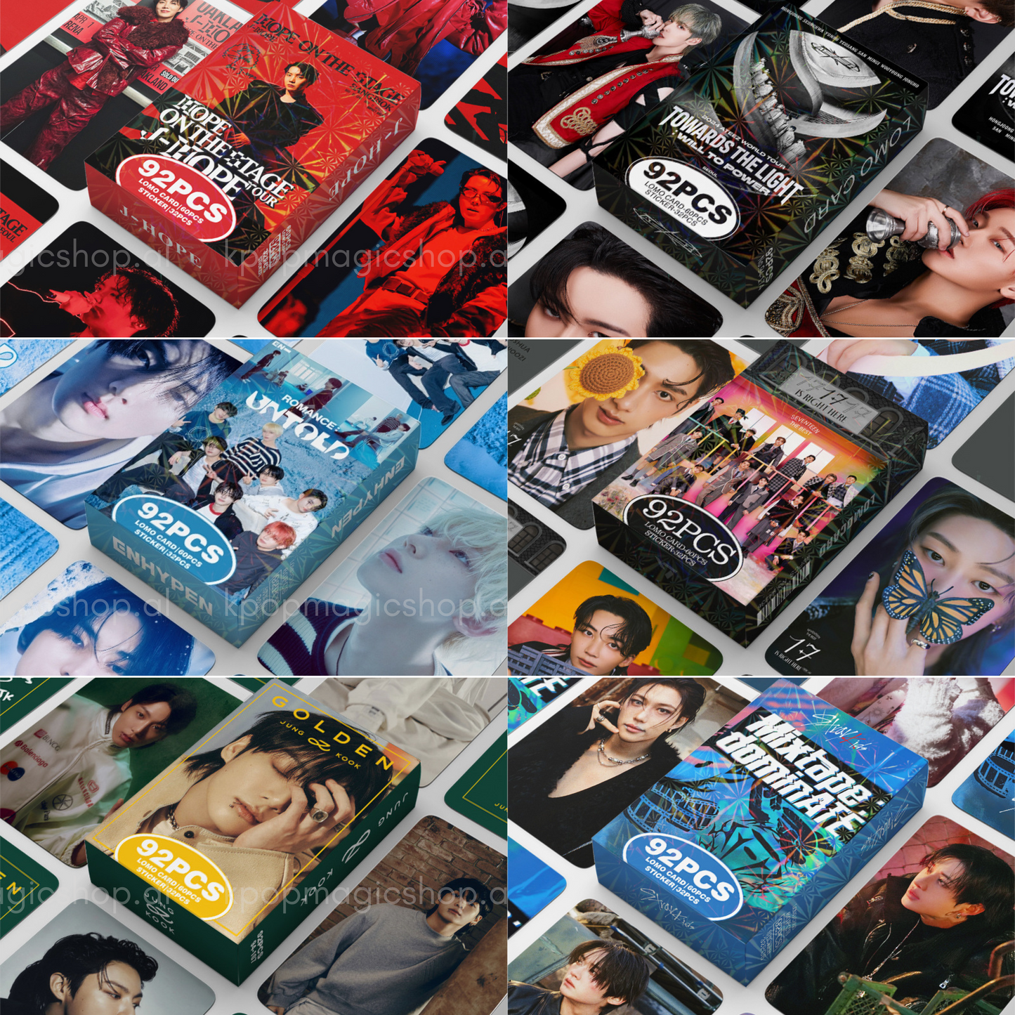 [BULK PRE-ORDER] Set of 5 From ALL BOY GROUPS Lomocard Packs (92pc)