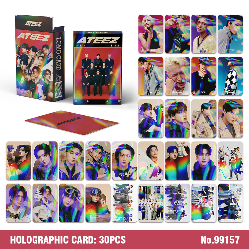 [PRE-ORDER] ATEEZ holographic lomocards (30pcs)