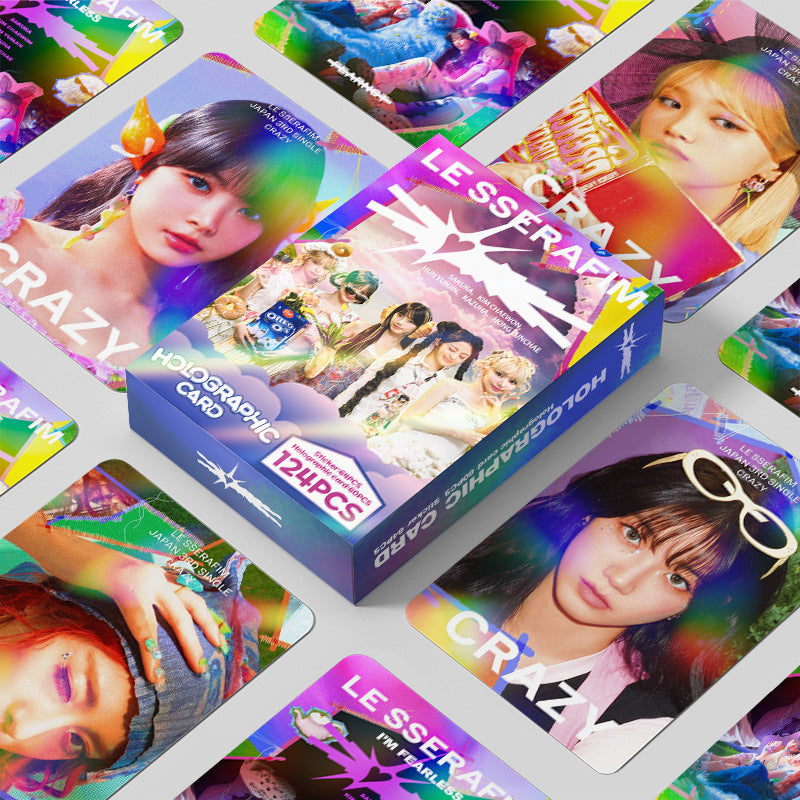 [PRE-ORDER] LE SSERAFIM holographic lomocards (124pcs)
