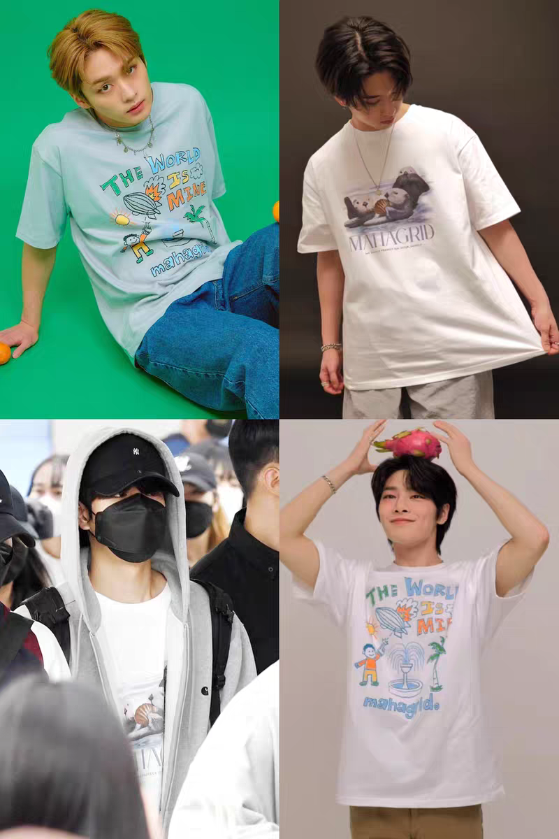 [PRE-ORDER] BRAND: STRAY KIDS – Same Style Mahagrid T-Shirt