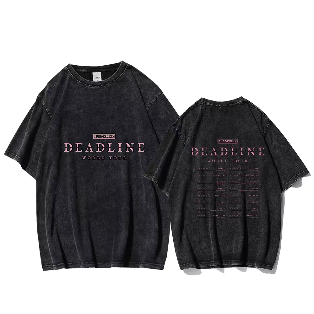 [PRE-ORDER] BLACKPINK 2025 'Deadline' Tour Washed T-shirts