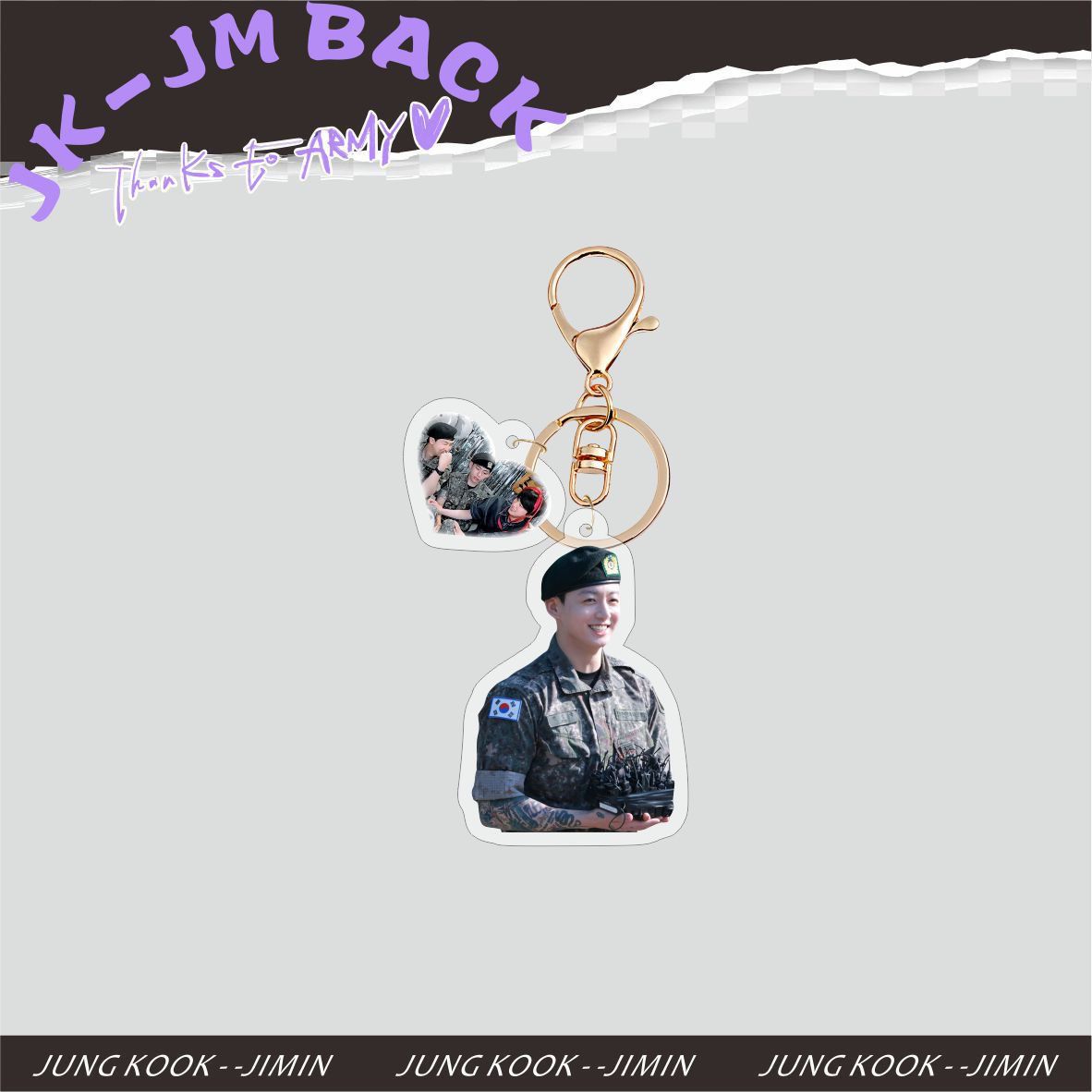 [PRE-ORDER] BTS Military Discharge Acrylic Keyrings