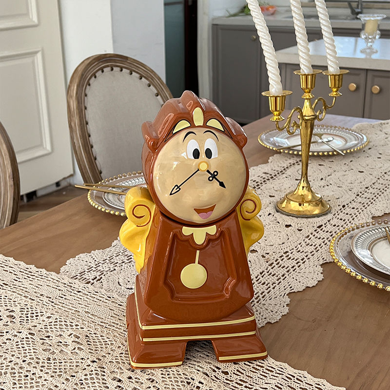 [PRE-ORDER] 'The Beauty and the Beast' Cogsworth Clock – Ceramic Storage Pot