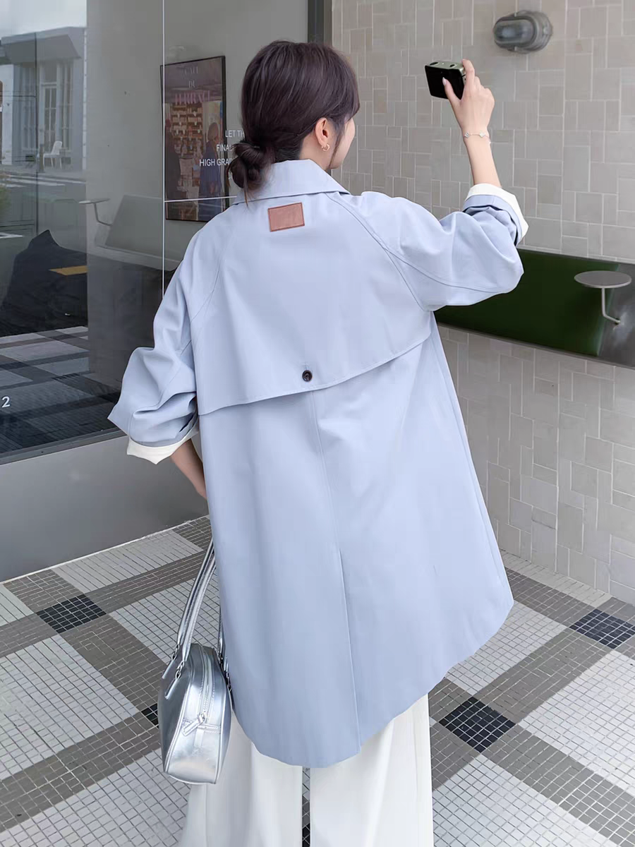 [PRE-ORDER] Korean Style Slim Windbreaker Jacket — Women’s Casual Mid-Length Coat (Spring & Autumn 2025)