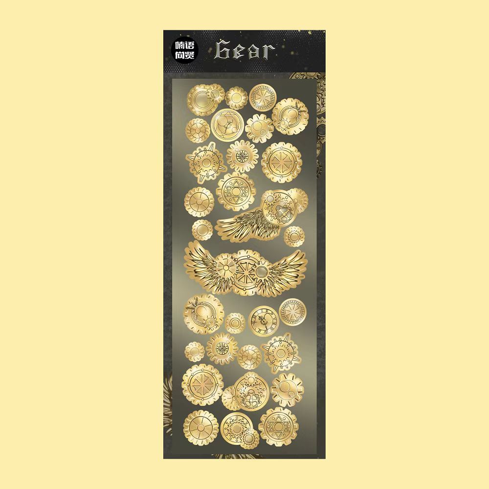 [PRE-ORDER] Korean Gear Laser Decorative Sticker Tape