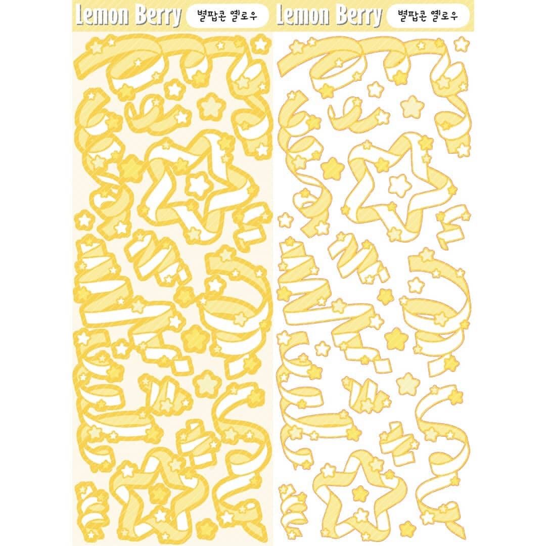 [PRE-ORDER] Korean Star Popcorn Laser Decorative Sticker Tape