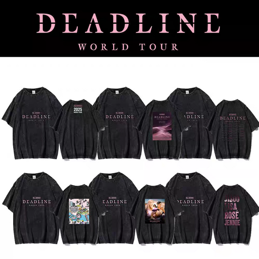 [PRE-ORDER] BLACKPINK 2025 'Deadline' Tour Washed T-shirts