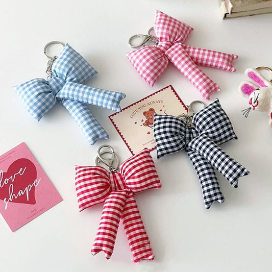 [PRE-ORDER] CUTE Puffy Padded Bow Keyring - Bag Charm Deco