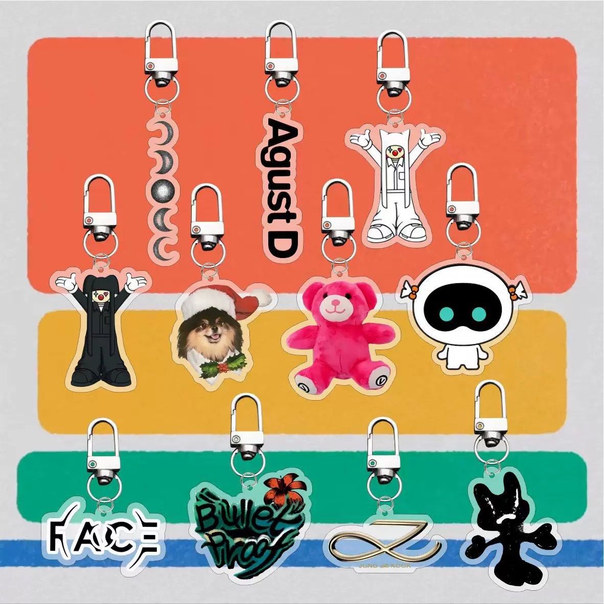 [PRE-ORDER] BTS Solo Albums Acrylic Keyrings