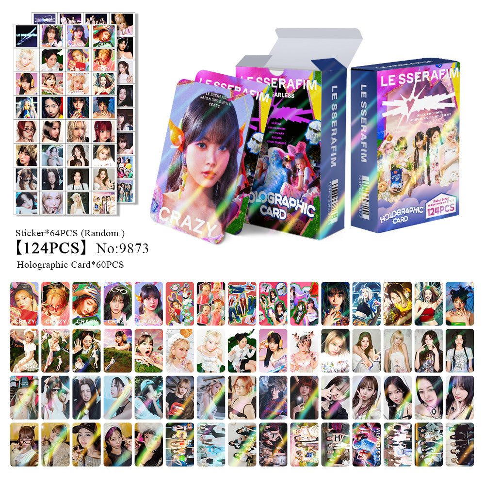 [PRE-ORDER] LE SSERAFIM holographic lomocards (124pcs)